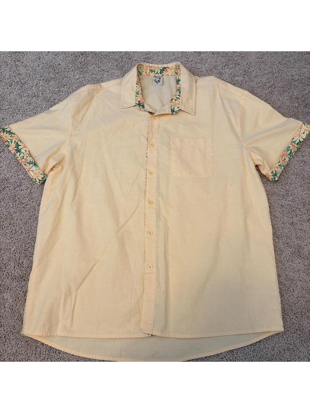 Hardaddy Men's XL Hawaiian Tiki Retro Shirt 1960s Style Short Sleeve